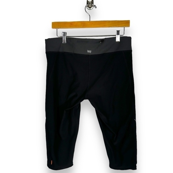 Lucy Tech Mid Rise Knee Length Leggings, Black, Size Large - Picture 12 of 12